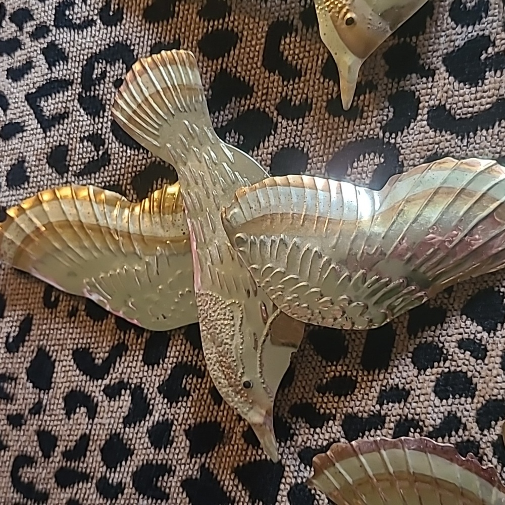 Vintage HOMCO flying birds wall decor set of 3 - Picture 3 of 4